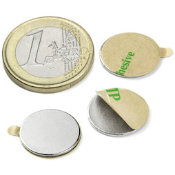 Aimants adhsifs ultra fins - diam 1.5 cm